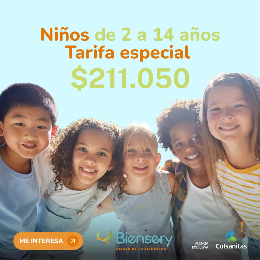 promocion ninos colsanitas medicina prepagada biensery agencia